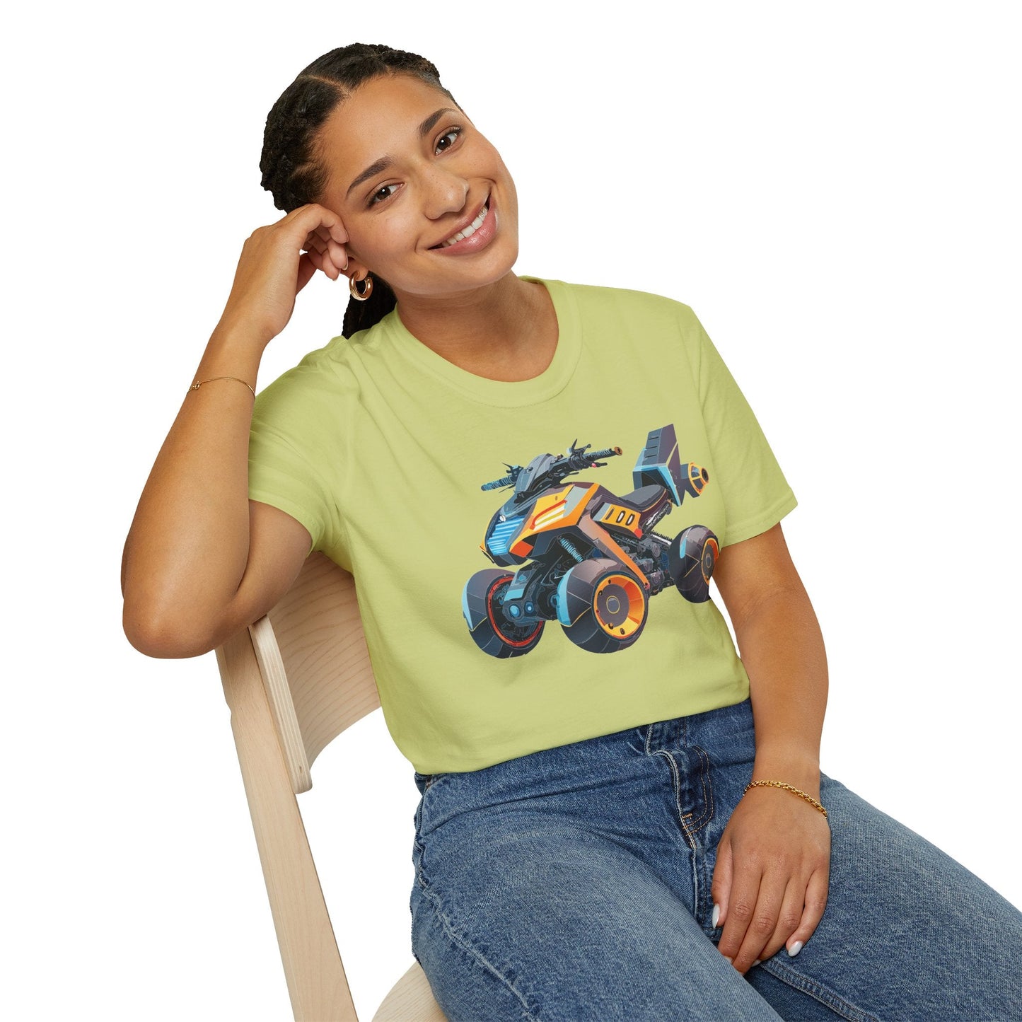 Unisex Bike T Shirt Moto Shirt With Motorcycle Design MTB Tee For Riders One Hundred Percent Cotton