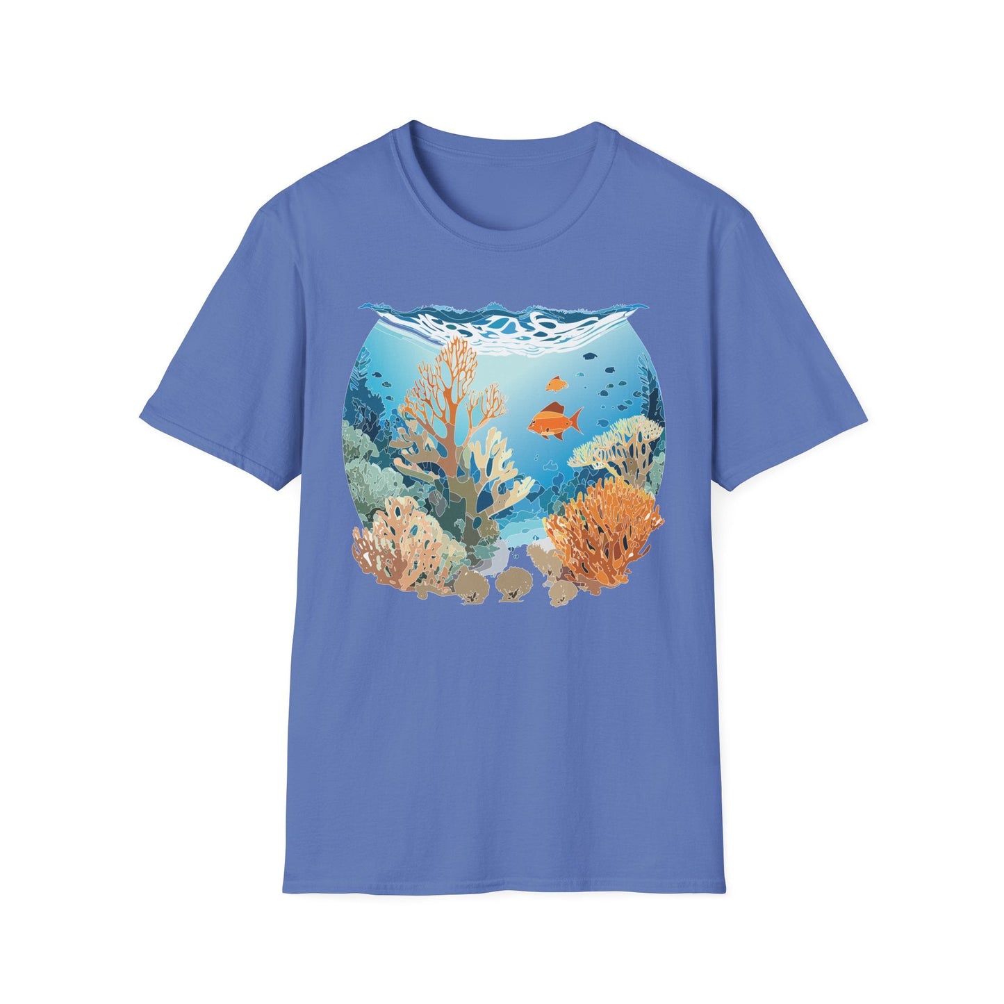Ocean Tee Shirt Unisex Gildan Softstyle Cotton Tee Shirt 64000 Lightweight Breathable Comfort