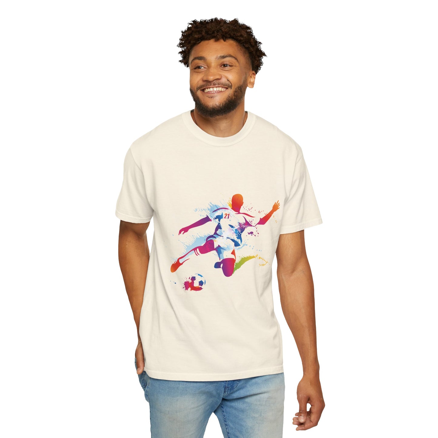 Unisex T-shirt with sports art design