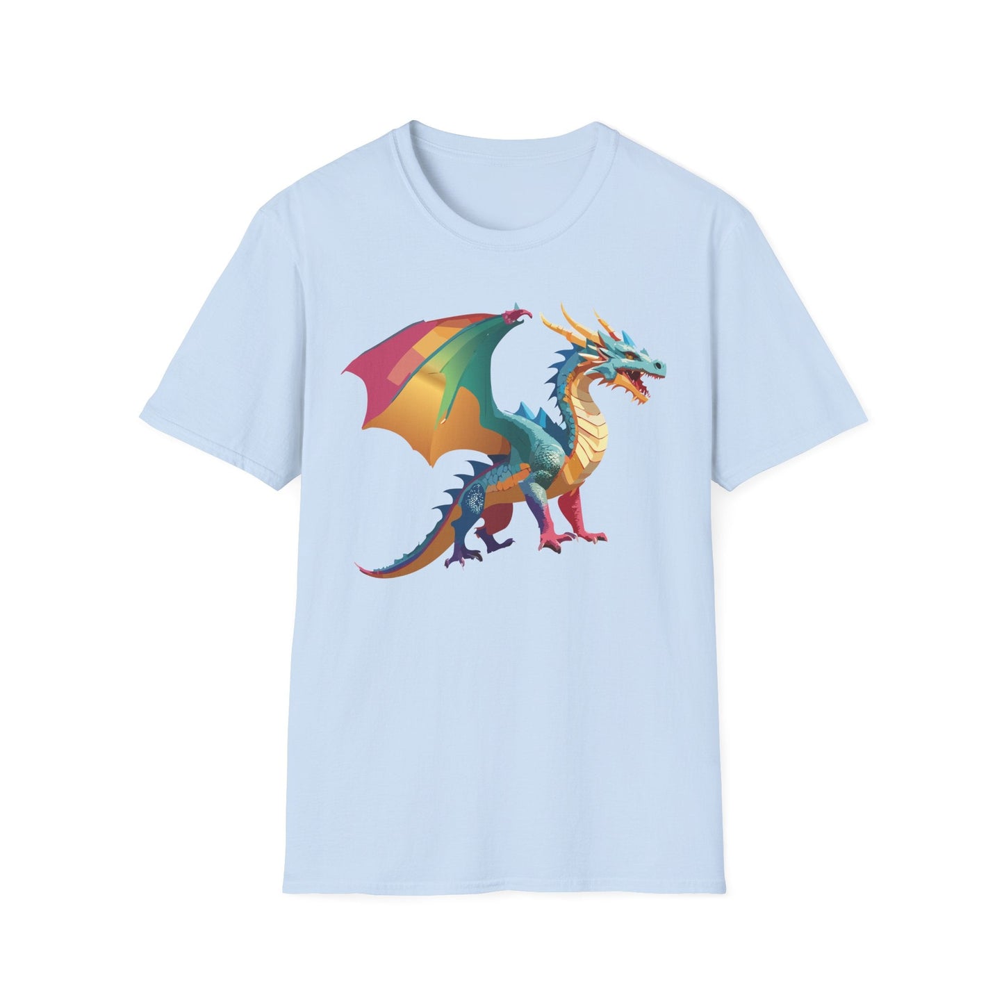 Dragon T Shirt Unisex Dragon Shirt Animal Design Tee Softstyle 100 Percent Ring Spun Cotton