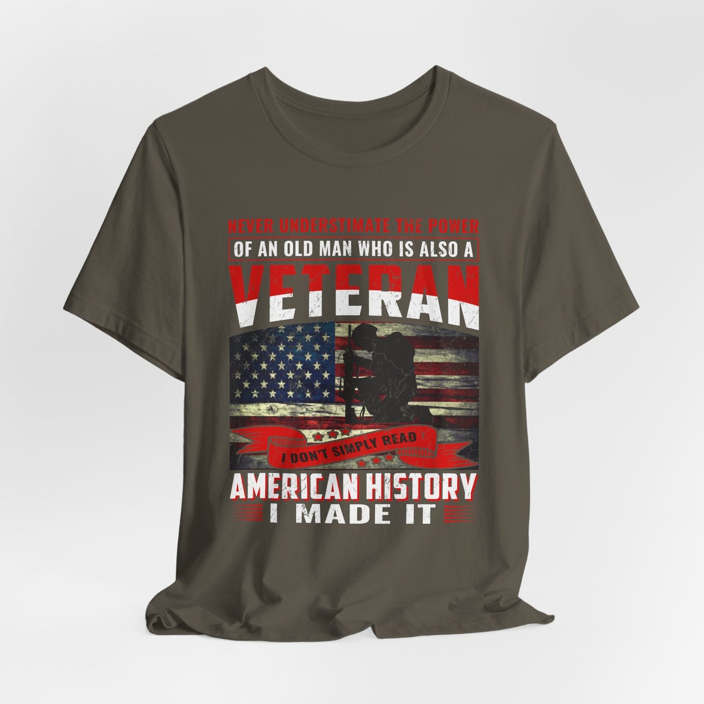 Army Veteran Patriotic Graphic Design Unisex Cotton T-Shirt v32