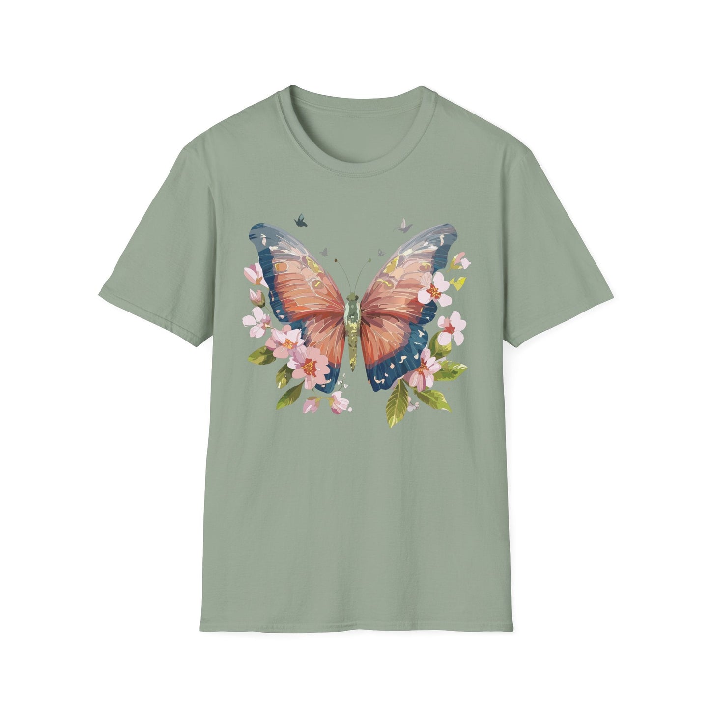 Unisex Monarch Butterfly T Shirt Softstyle 64000 Gildan Ring Spun Cotton Tee Lightweight Comfort