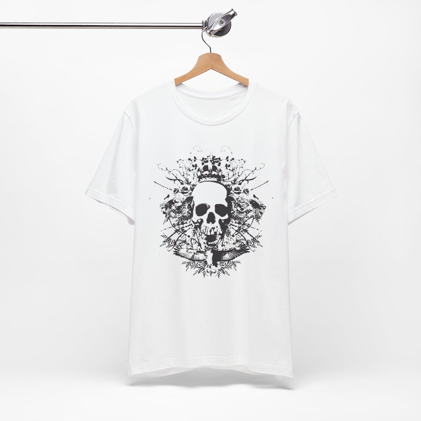 Dark Skull Graphic Design Tee, Skull Shirt, Vintage Tees, Art Design T-Shirt, Vintage Graphic Tee, Art Shirts with Skulls