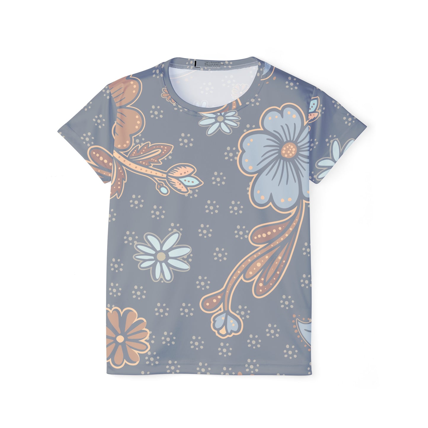 Camiseta de poliéster con estampados florales