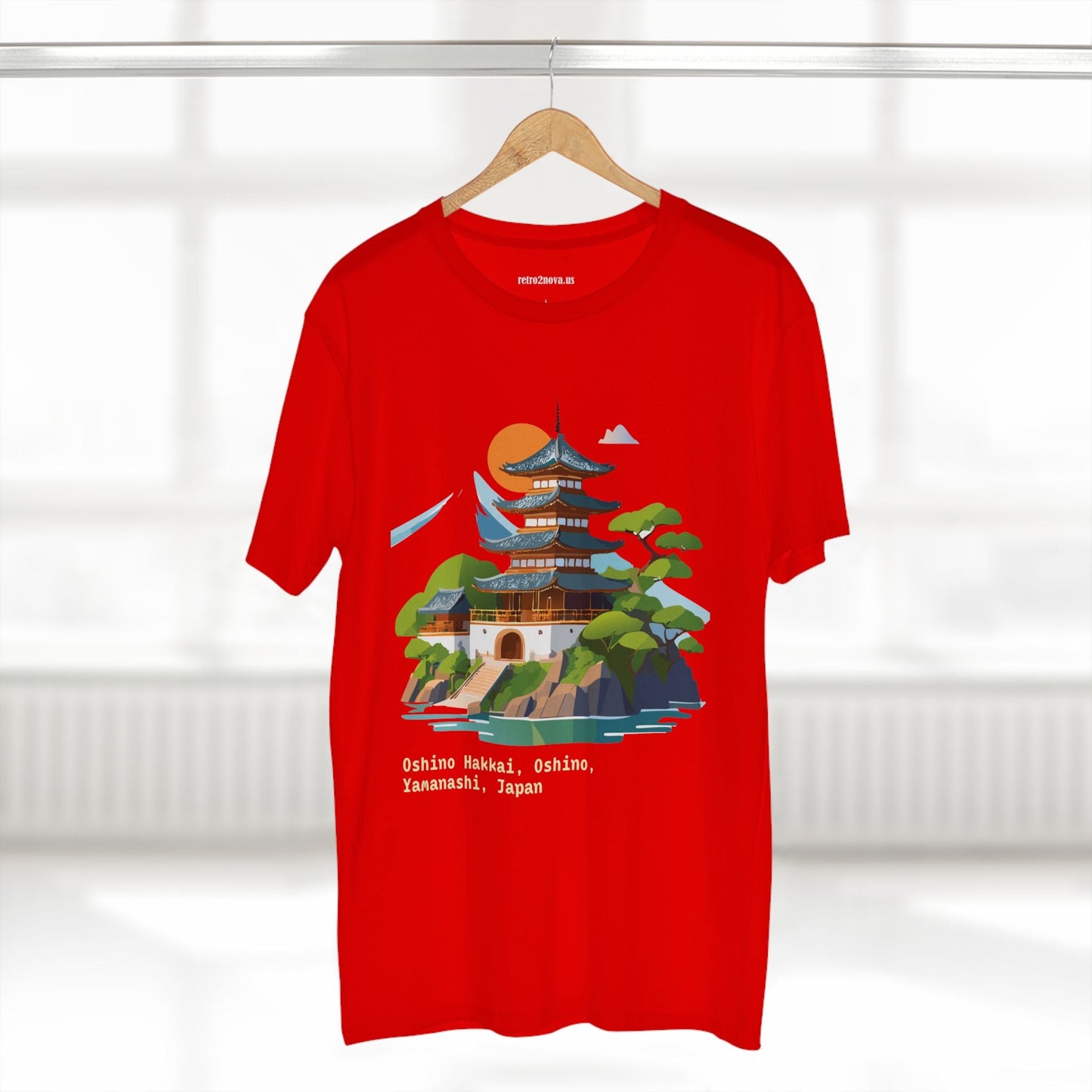 Japan Travel Shirt Unisex Cotton Tee With Original Art Design From Retro2Nova Collection