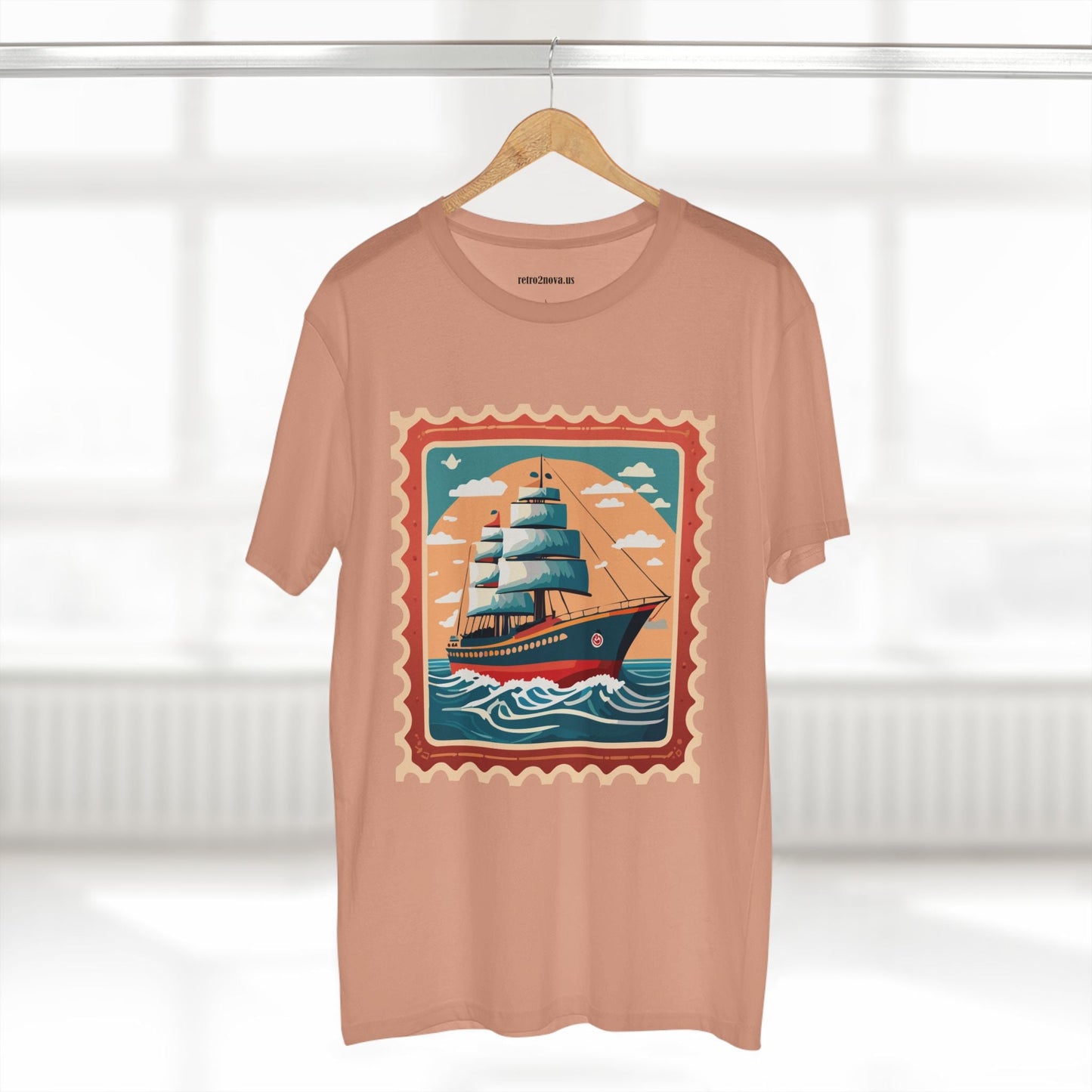 Postage Stamp Shirt Unisex Premium Cotton Tee With Original Art Design Retro2Nova