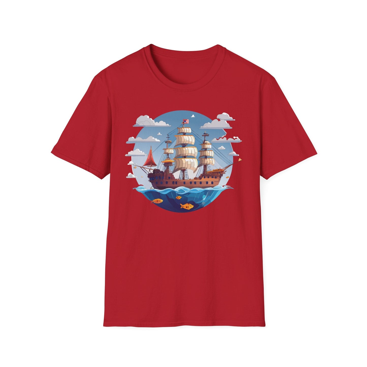 Ship T Shirts Frigate T Shirts Vessel Tee Shirt Unisex Softstyle Cotton Tee Gildan 64000