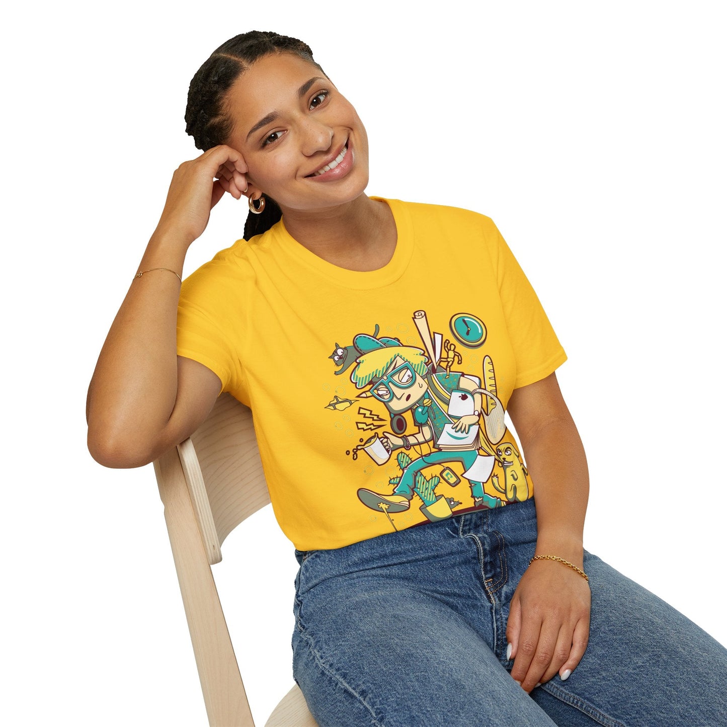 Cartoon T Shirt Animation T Shirt Funny Tee Shirt Unisex Gildan Softstyle 64000 Cotton Tee