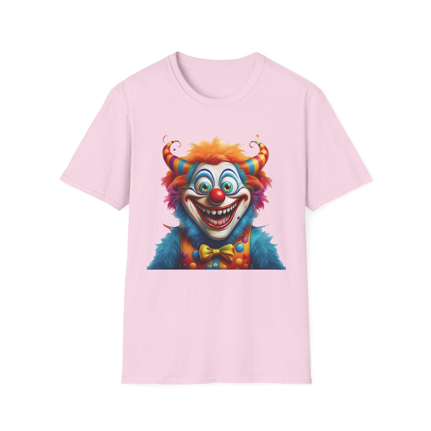 Unisex Clown Shirt Circus Tee Funny Man Shirt Scary Man Shirt Gildan Softstyle 64000