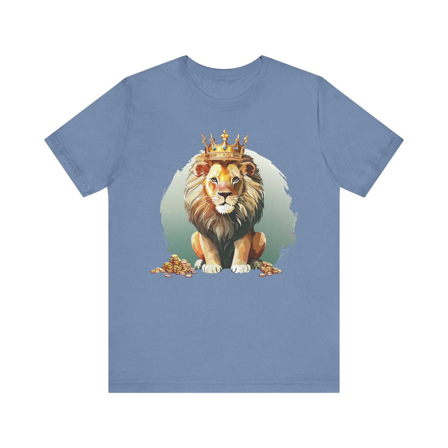 Regal Lion Short Sleeve Tee, Animal Shirt, Lion Tee, Unisex Top, Birthday Gift, Shirt with Animal design