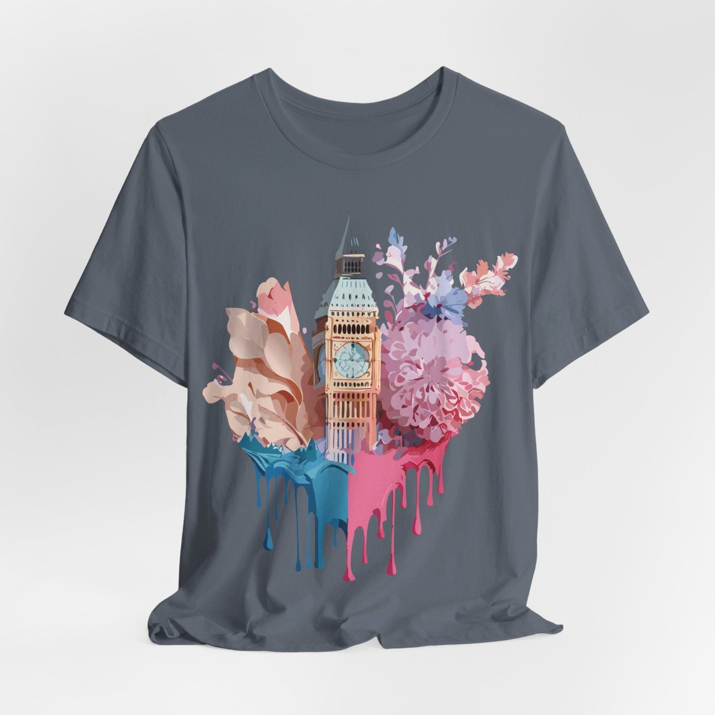 Adelpha Unisex London Tour Graphic Tee With Vintage Inspired Artwork Short Sleeve