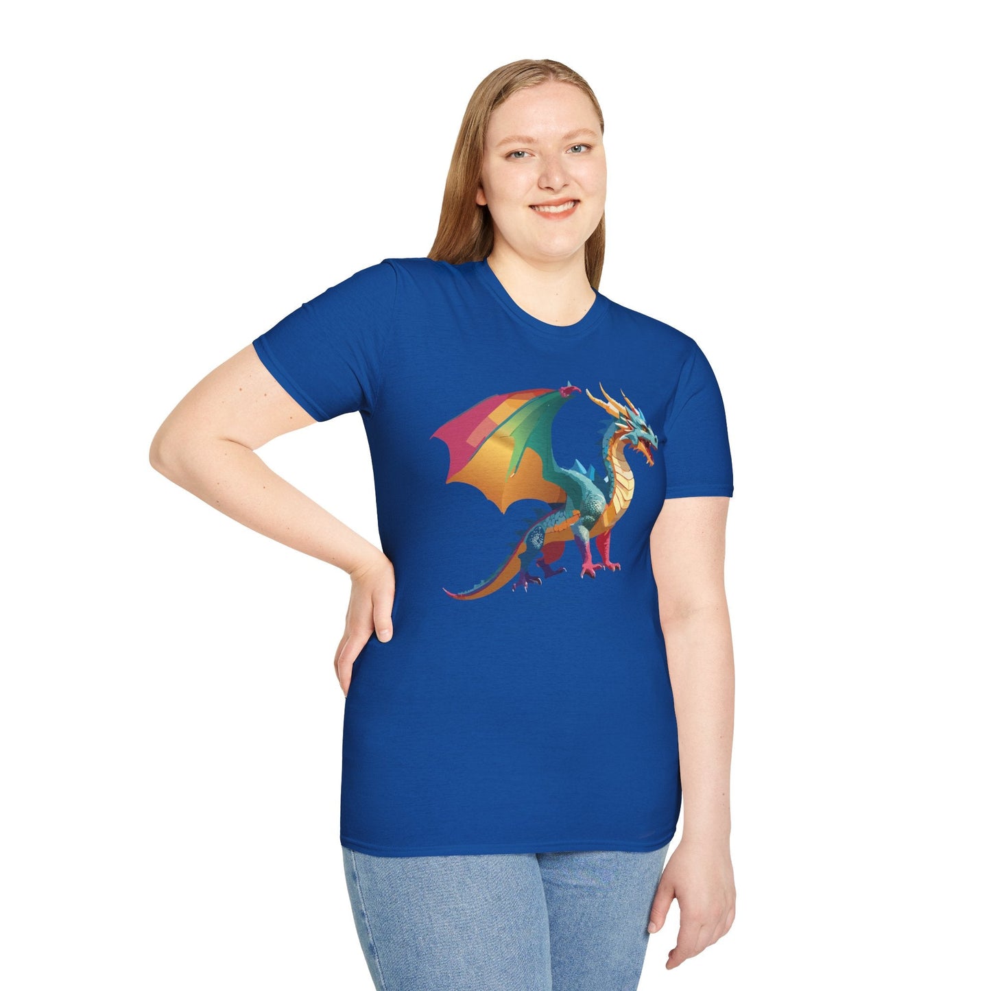 Dragon T Shirt Unisex Dragon Shirt Animal Design Tee Softstyle 100 Percent Ring Spun Cotton