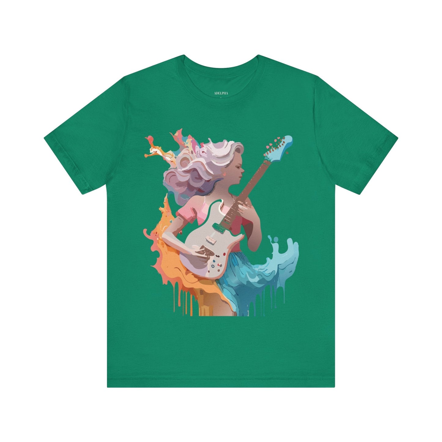 Adelpha Vintage Music Graphic Tee Unisex Short Sleeve Jersey Shirt for Everyday Wear