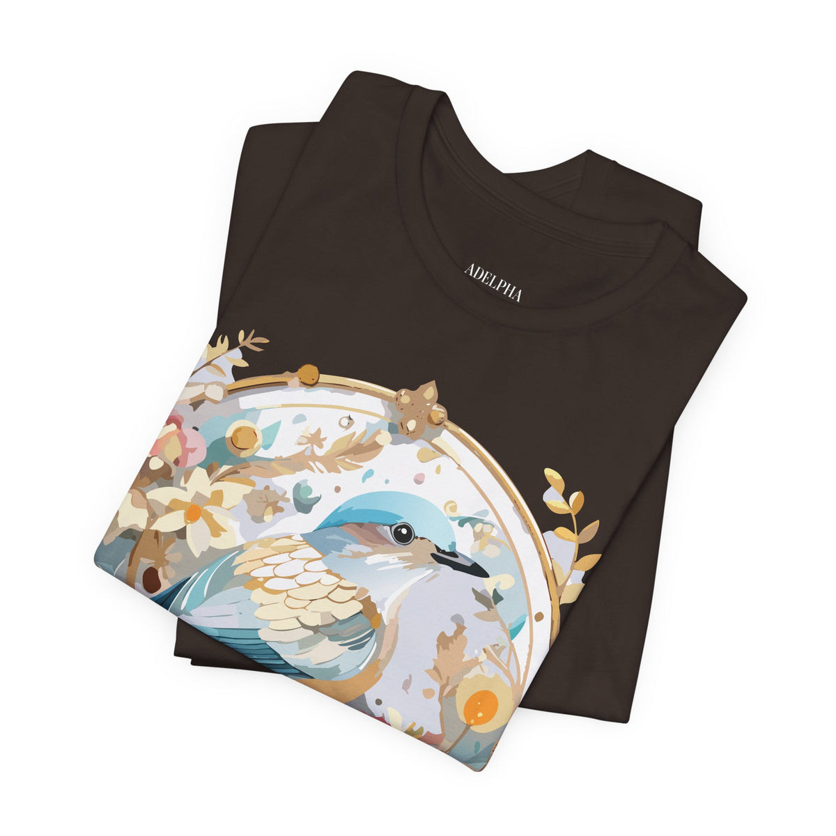 Medallion Graphic Unisex Cotton Bella+Canvas Tee with Floral Art Design m75
