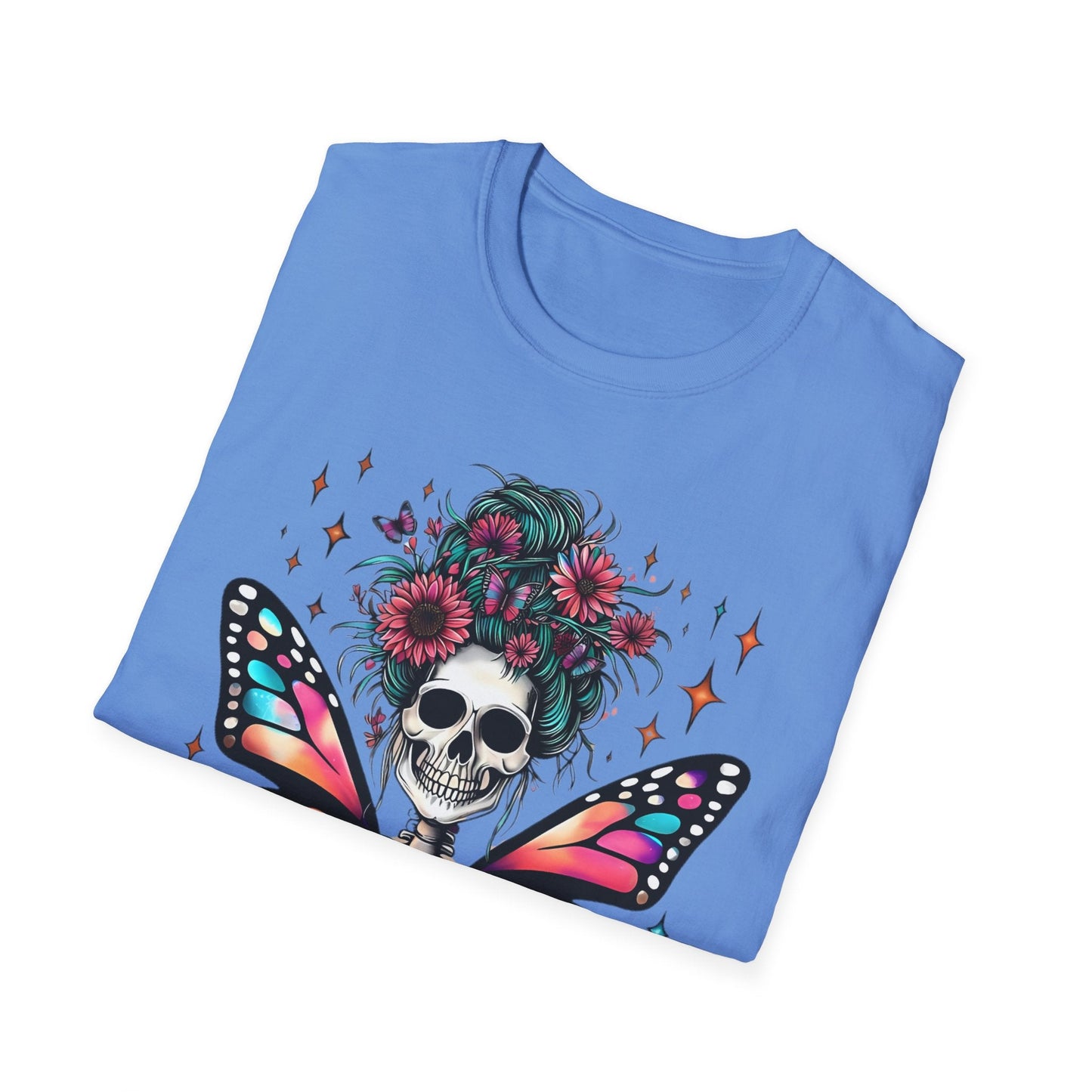 Unisex Skull Graphic Tee Shirt Short Sleeve Skeleton Gildan Softstyle 64000 100 Ring Spun Cotton