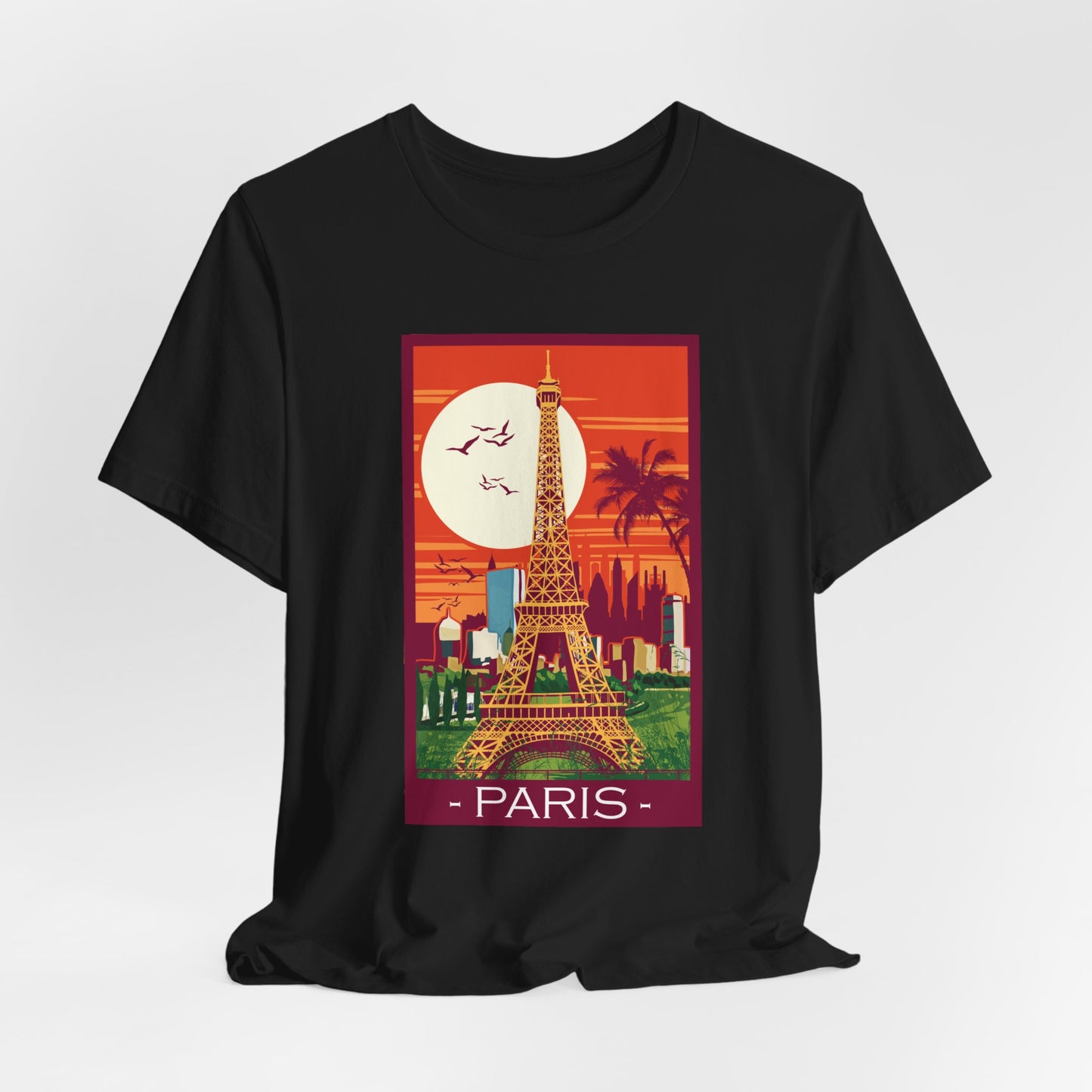 Retro Poster Paris Graphic Design Tee, Paris Shirt, Vintage Tees, Art Design T-Shirt, Graphic Tee, Retro Art Shirts