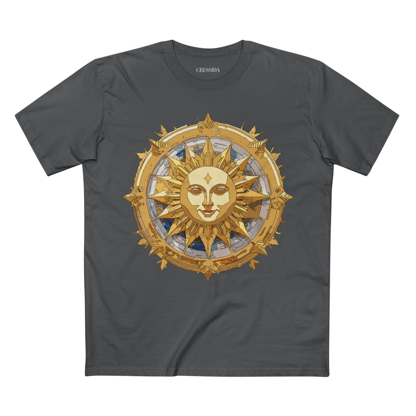 Gold Sun Graphic Unisex 100 Cotton T-Shirt with Golden Art Design 20