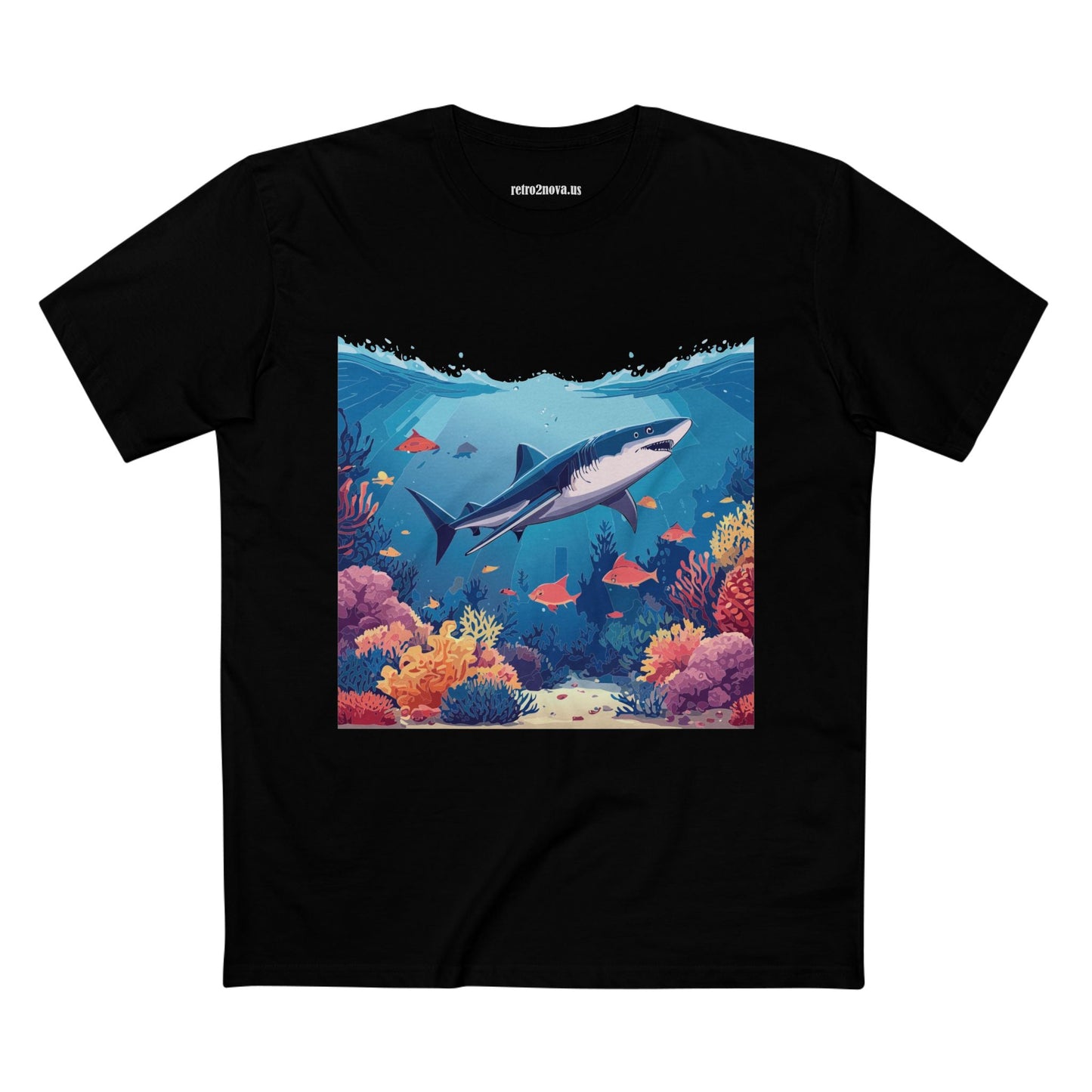 Ocean Pacific Unisex Premium Cotton Tee With Original Art Design From Retro2Nova Art Collection