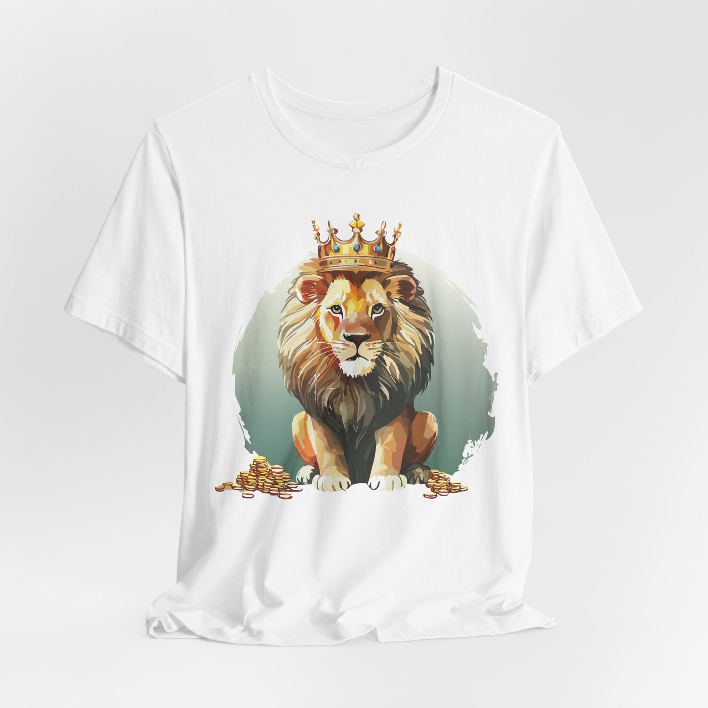 Regal Lion Short Sleeve Tee, Animal Shirt, Lion Tee, Unisex Top, Birthday Gift, Shirt with Animal design