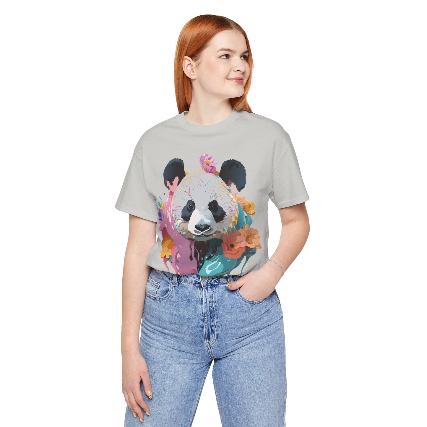 Panda Premium Graphic Tee Unisex Jersey Short Sleeve By Adelpha Vintage Inspired Artwork