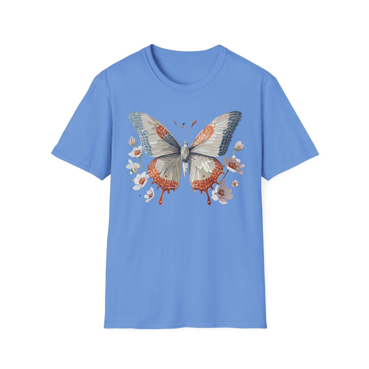 Butterfly Shirt Unisex Short Sleeve Cotton Tee Monarch Design For Men Women Comfort