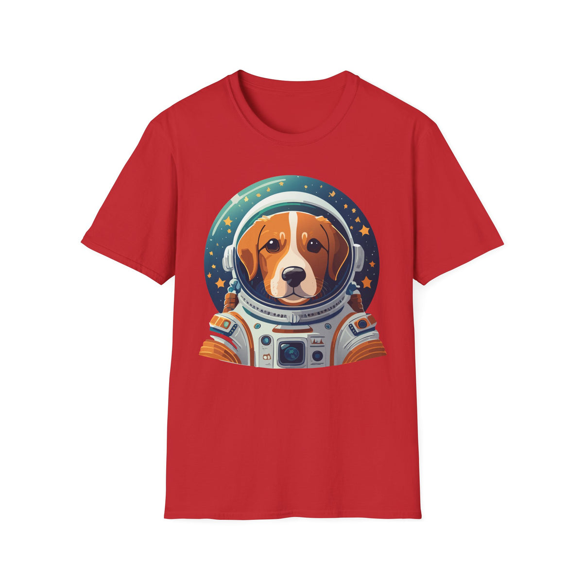 Beagle Astronaut Tee | Space Helmet Dog T-Shirt, Cute Cosmic Pet Illustration