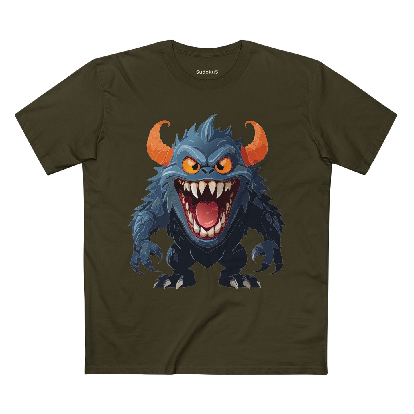 Cartoon Monsters Graphic Unisex 100 Cotton Staple Tee 30