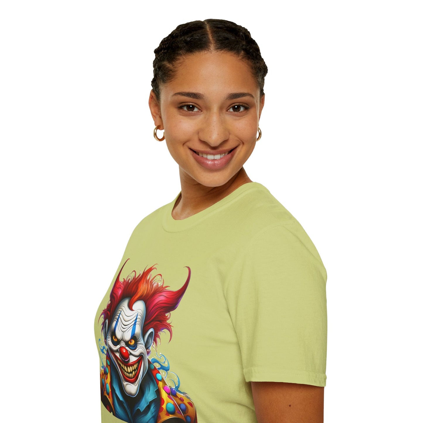 Clown Shirt Unisex Tee Circus Shirt Funny Man Shirt Scary Man Tee 100 Percent Cotton Gildan 64000