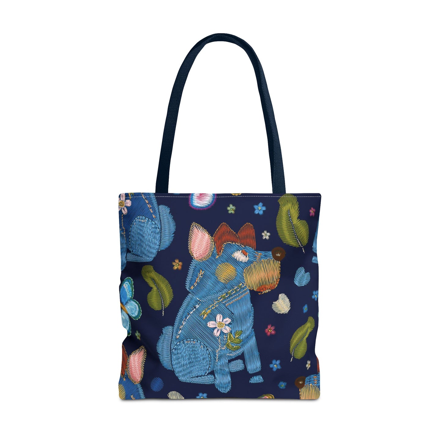 Denim Fabric Imitation Print Unisex Canvas Bag Poly Spun 3 Sizes Tote Bag 191-6