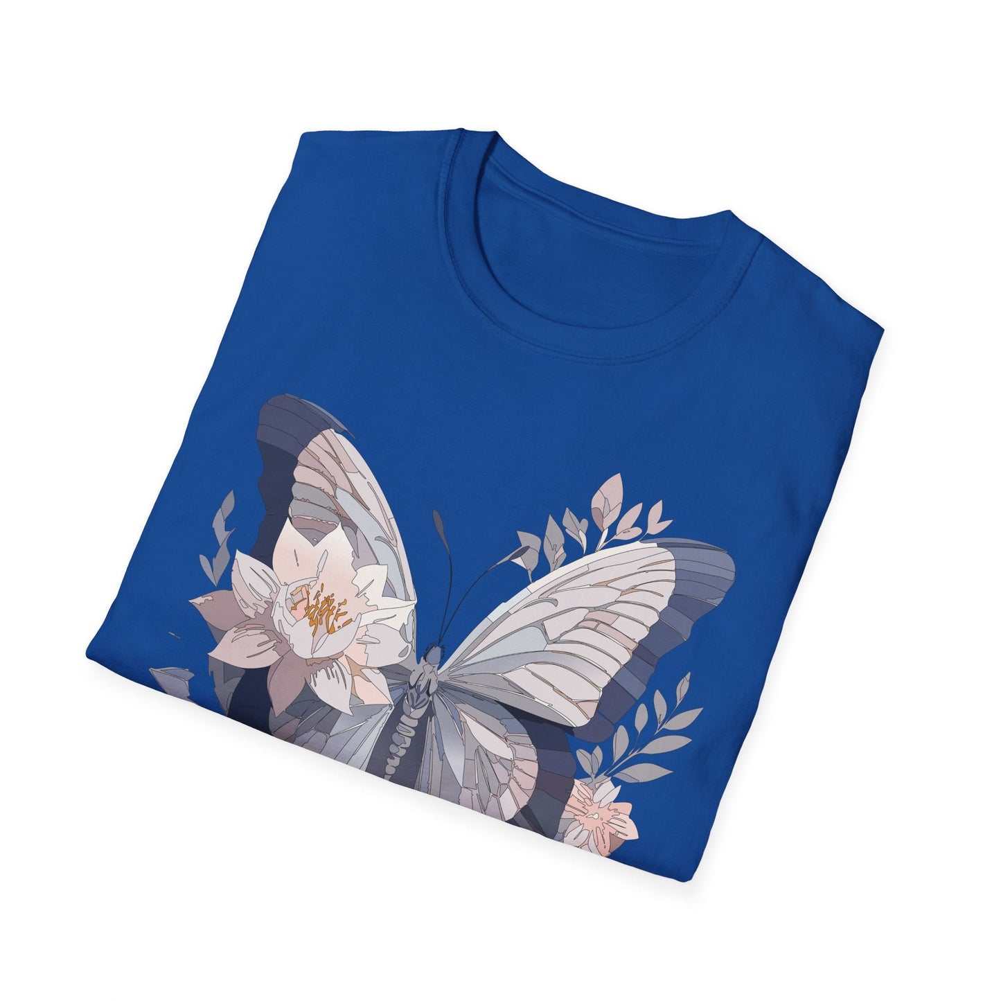 Butterfly T Shirt Unisex Monarch Print Softstyle Cotton Tee for Everyday Comfort