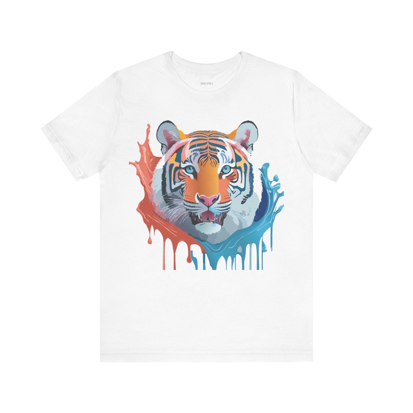 Tiger Graphic Unisex 100 Cotton Vintage Art with Animal Tee 22
