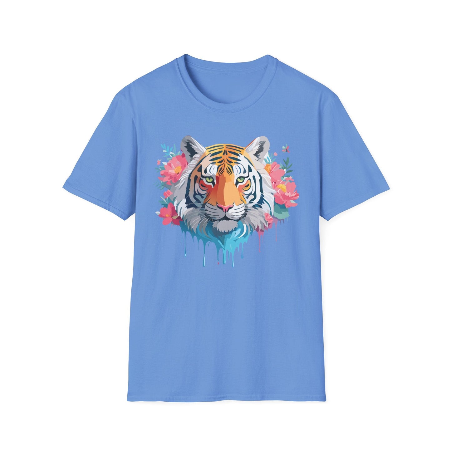 Tiger Shirt Unisex Animal Tee 100 Percent Ring Spun Cotton Softstyle