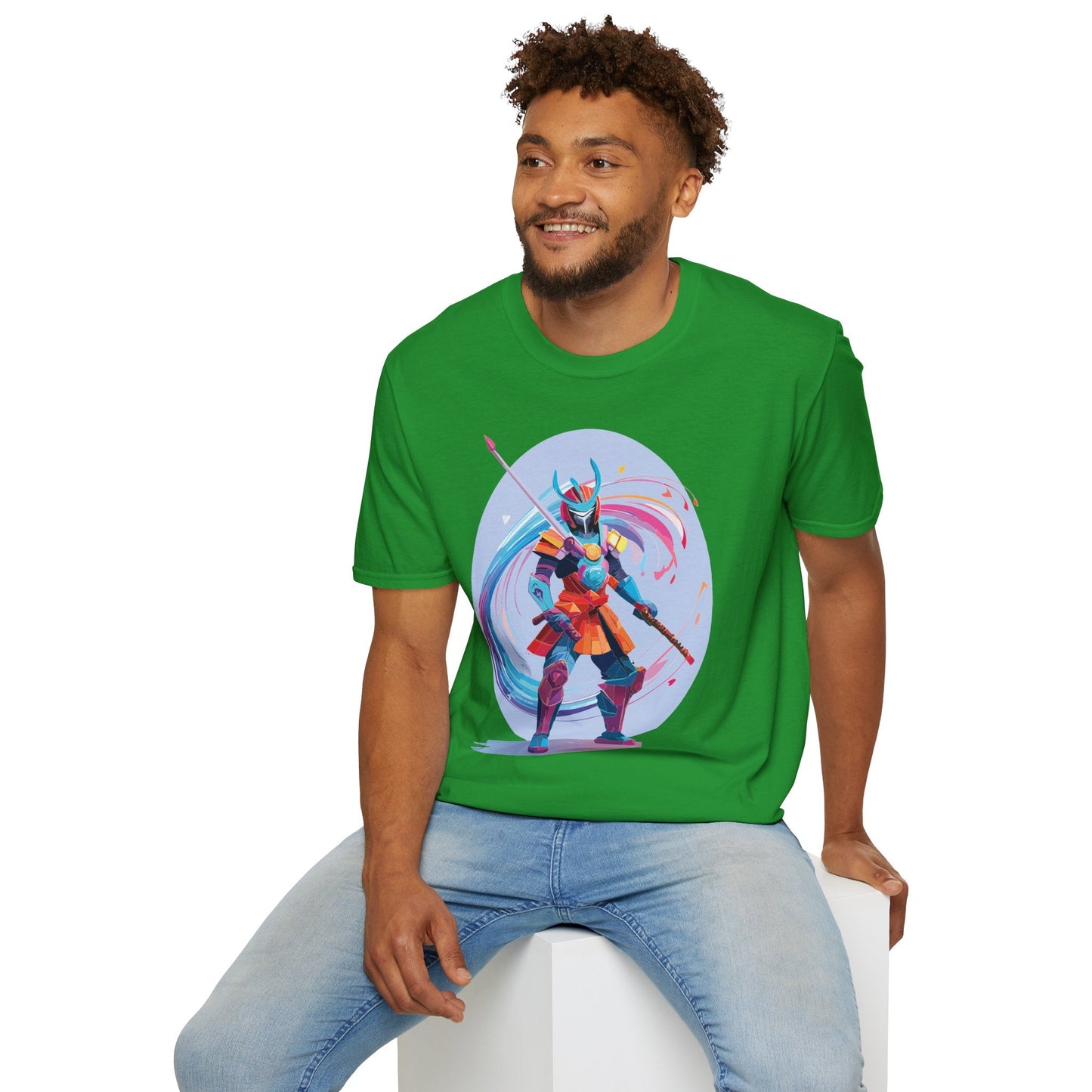 Samurai Shirt Unisex Gildan Softstyle Tee 100 Percent Ring Spun Cotton Samurai Design