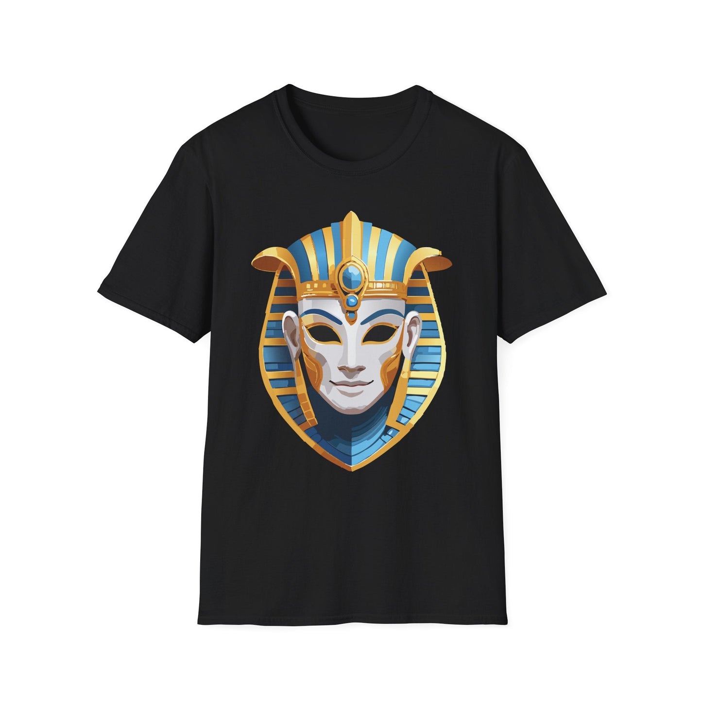 Mask Tee Shirt Unisex Gildan Softstyle 64000 Cotton Tee With Masquerade Design Artwork
