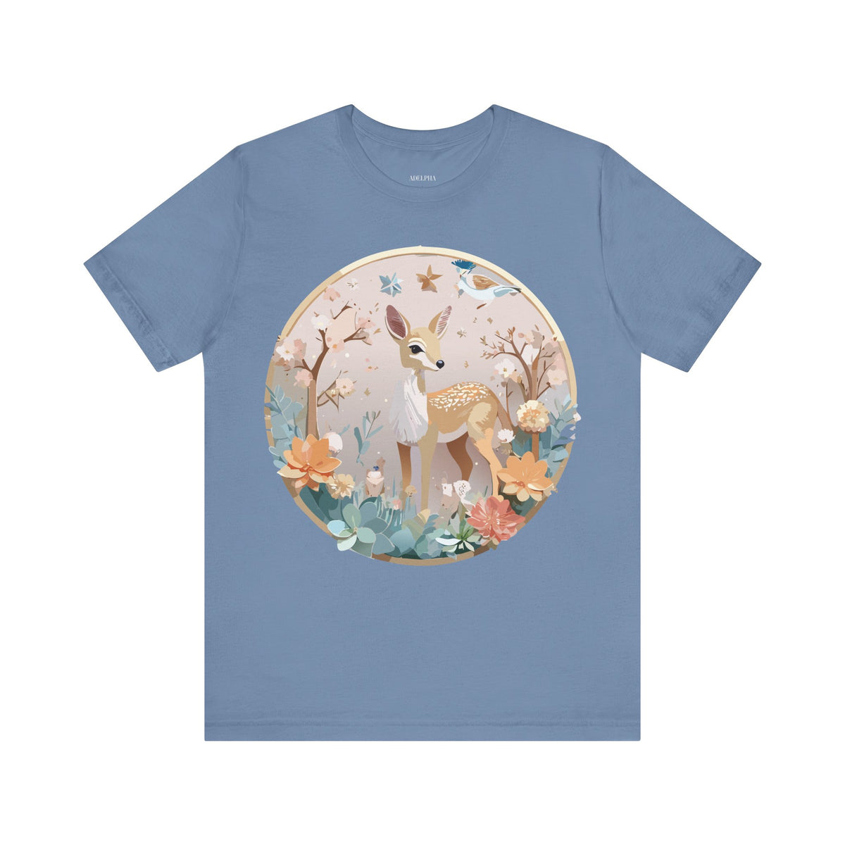 Medallion Graphic Unisex Cotton Bella+Canvas Tee with Art Design d76