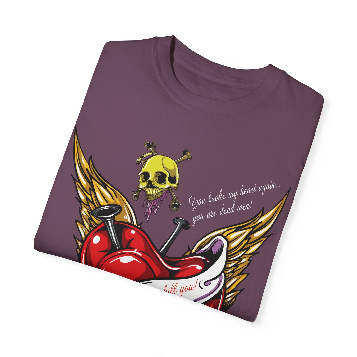 Unisex Cotton Tee Shirt with Skull