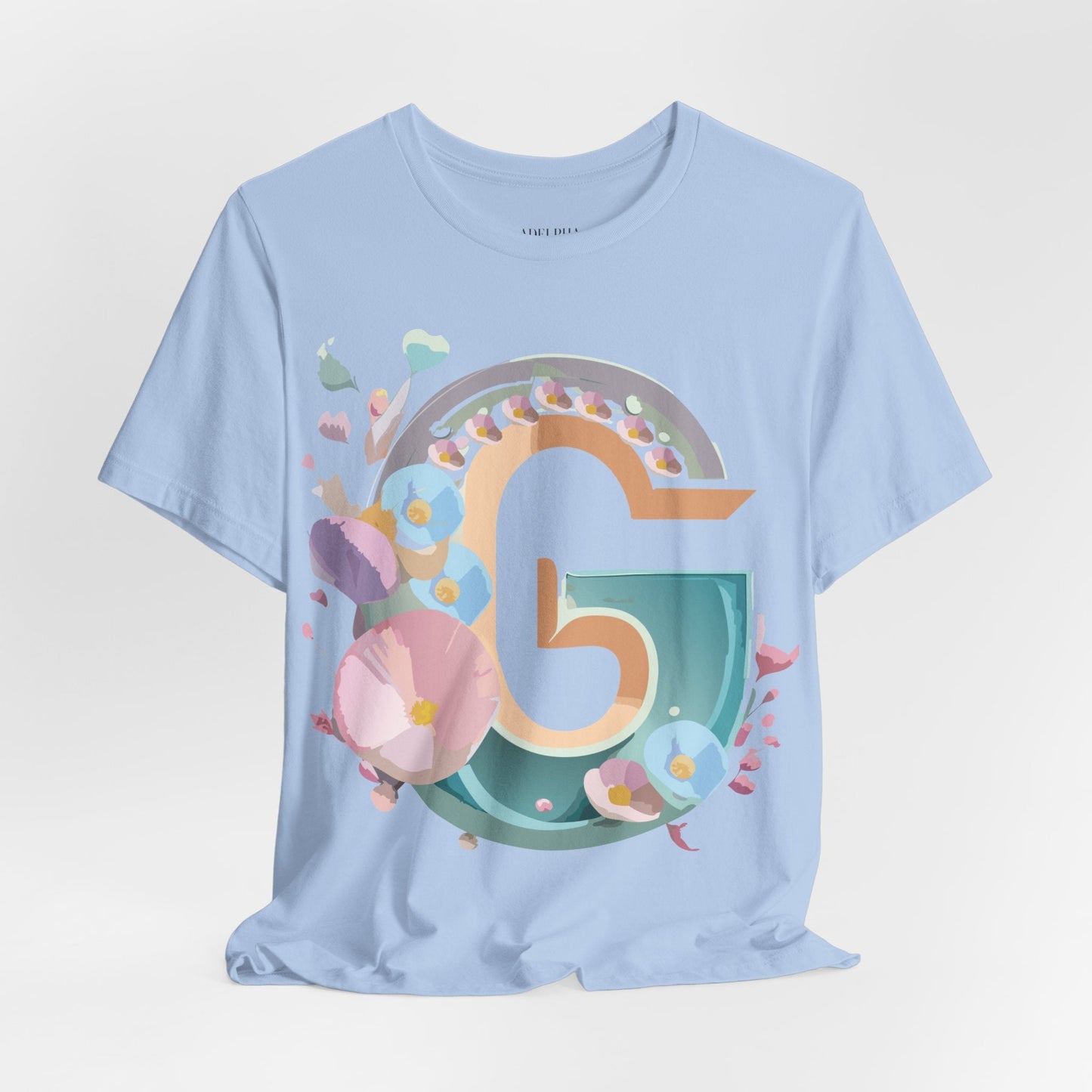 Letter G Graphic Tee Unisex Jersey Short Sleeve From Adelpha Art Design Vintage Inspired Shirt