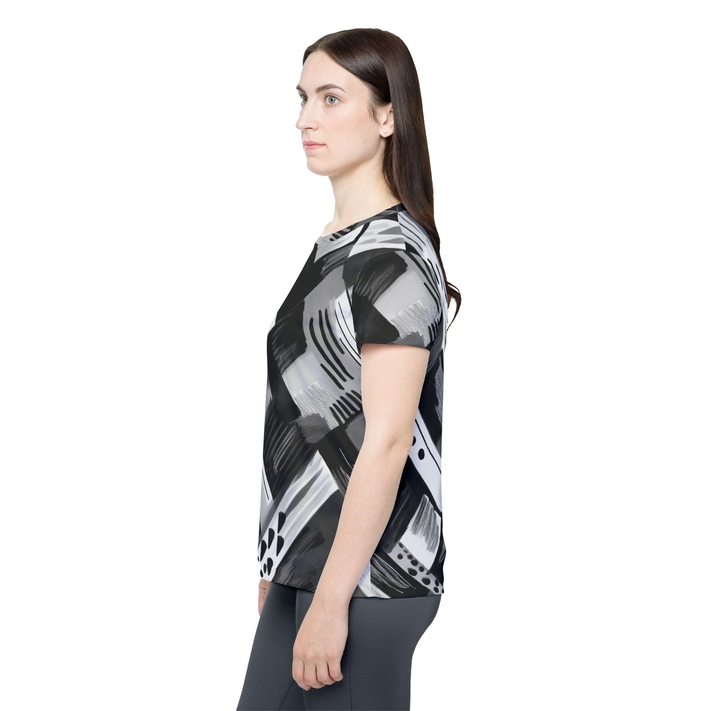 抽像印花襯衫，帶有抽象圖案的襯衫