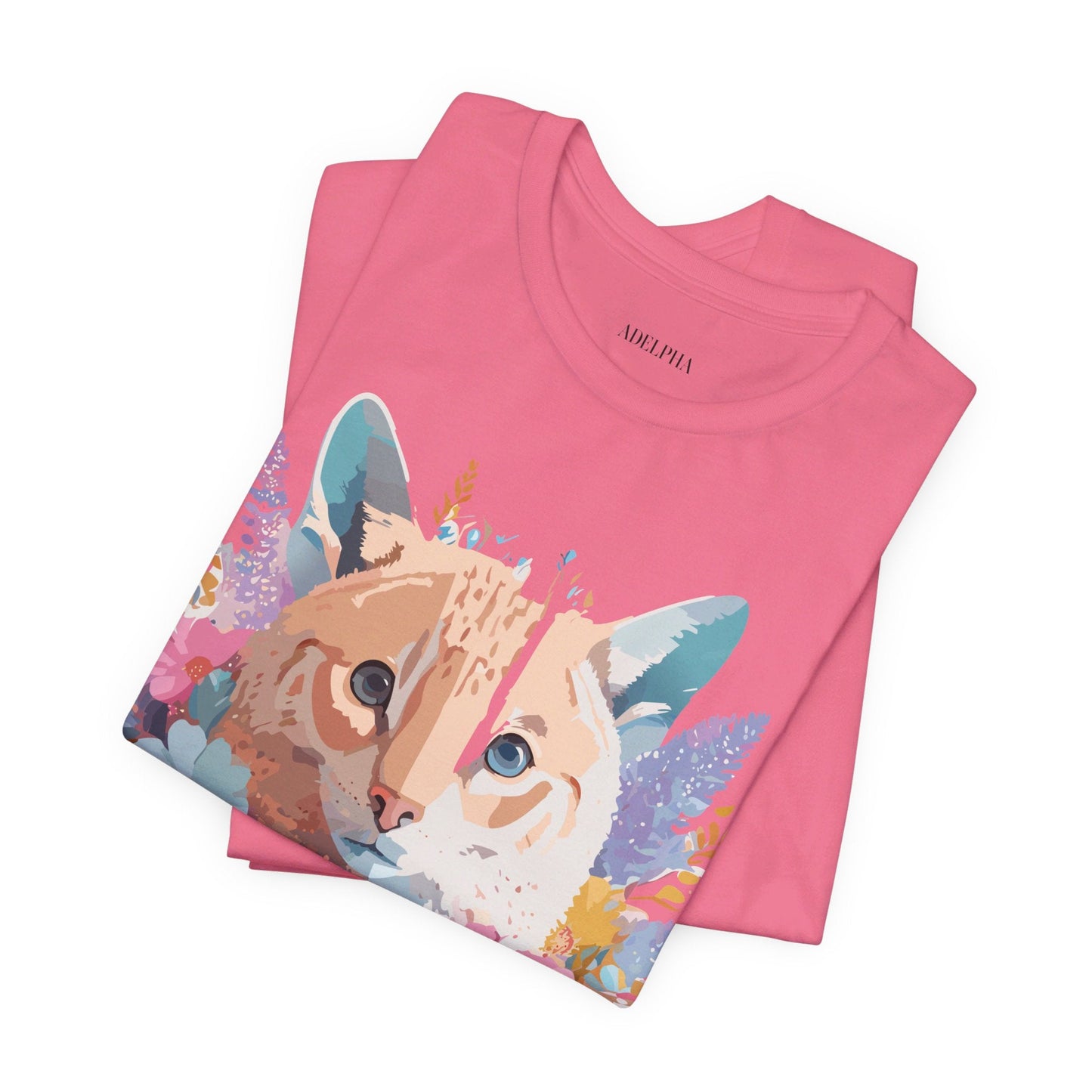 Cat Graphic Tee Unisex Short Sleeve With Adelpha Artwork Vintage Inspired