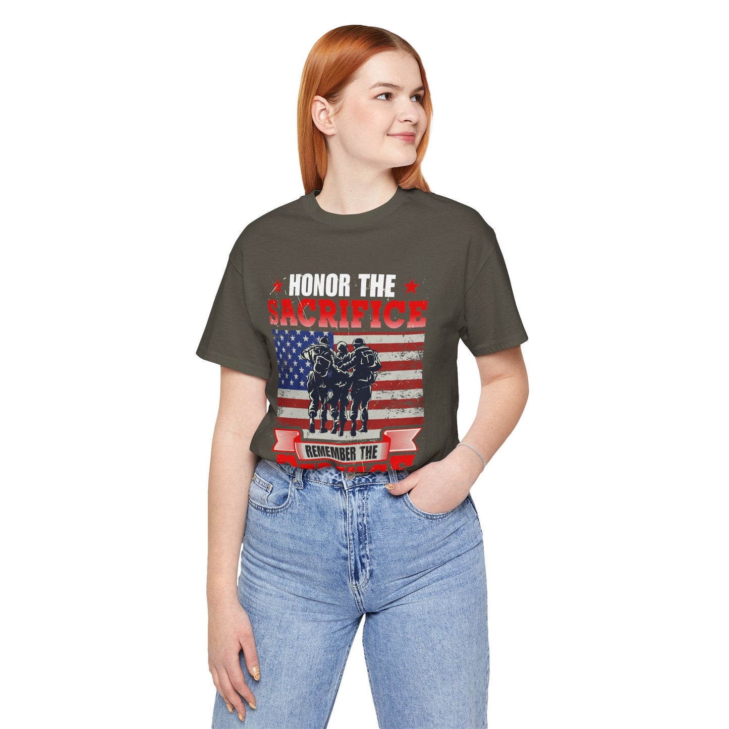 American Flag Graphic Unisex Cotton T-Shirt v24