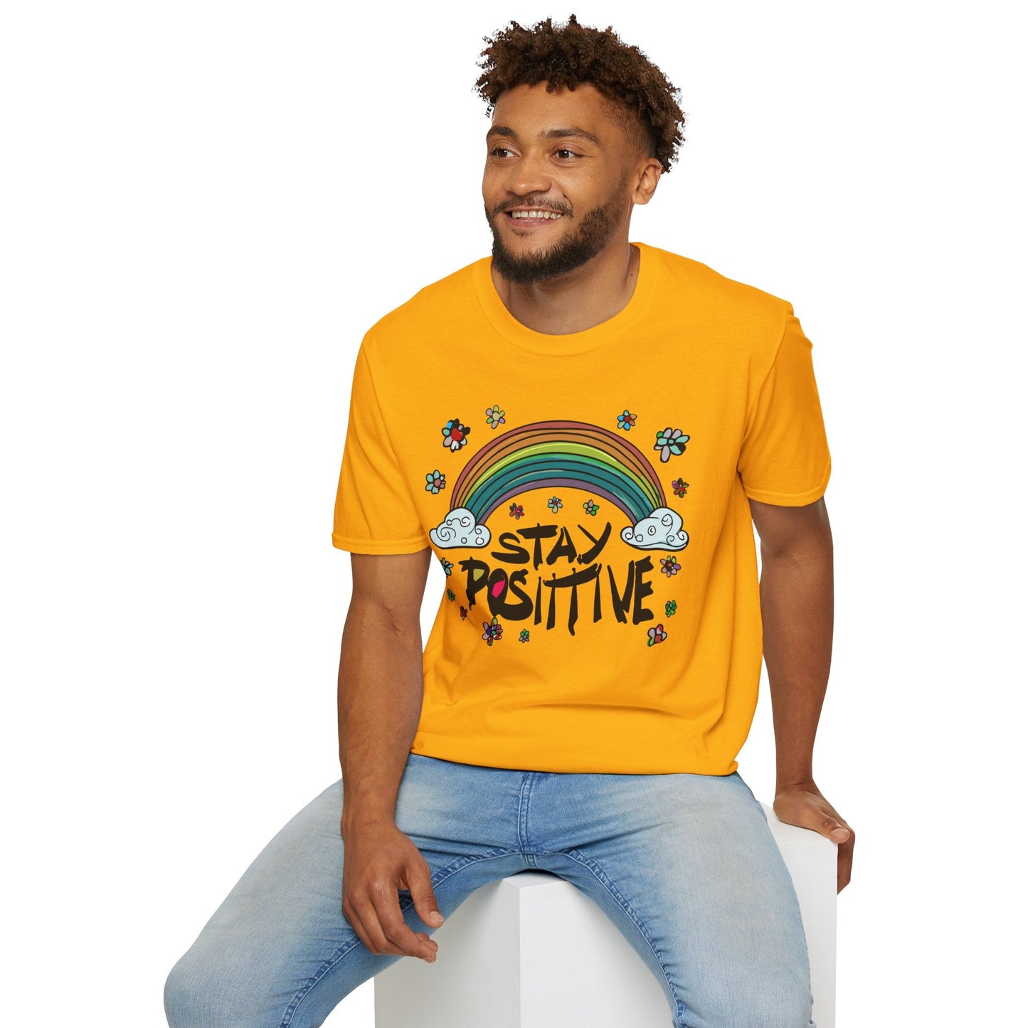Positive Slogan T Shirt Unisex Softstyle Tee With Positive Words And Good Quotes Gildan 64000