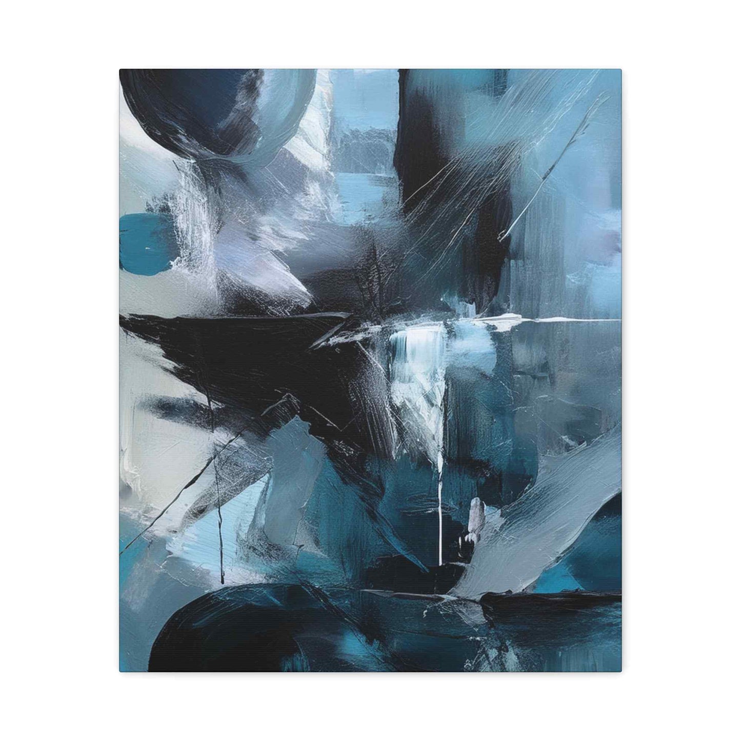 Blue Abstract Painting Print Canvas 20x24,20x30,24x30, 24x32,24x36,30x40, 32x48,36x48,40x60 Pine-Wood Inner Frame ABS-29