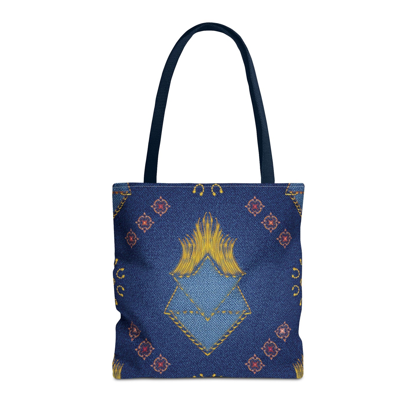 Diwali Graphic Denim Fabric Imitation Print Unisex Canvas Bag Poly Spun 3 Sizes Tote Bag 205-12
