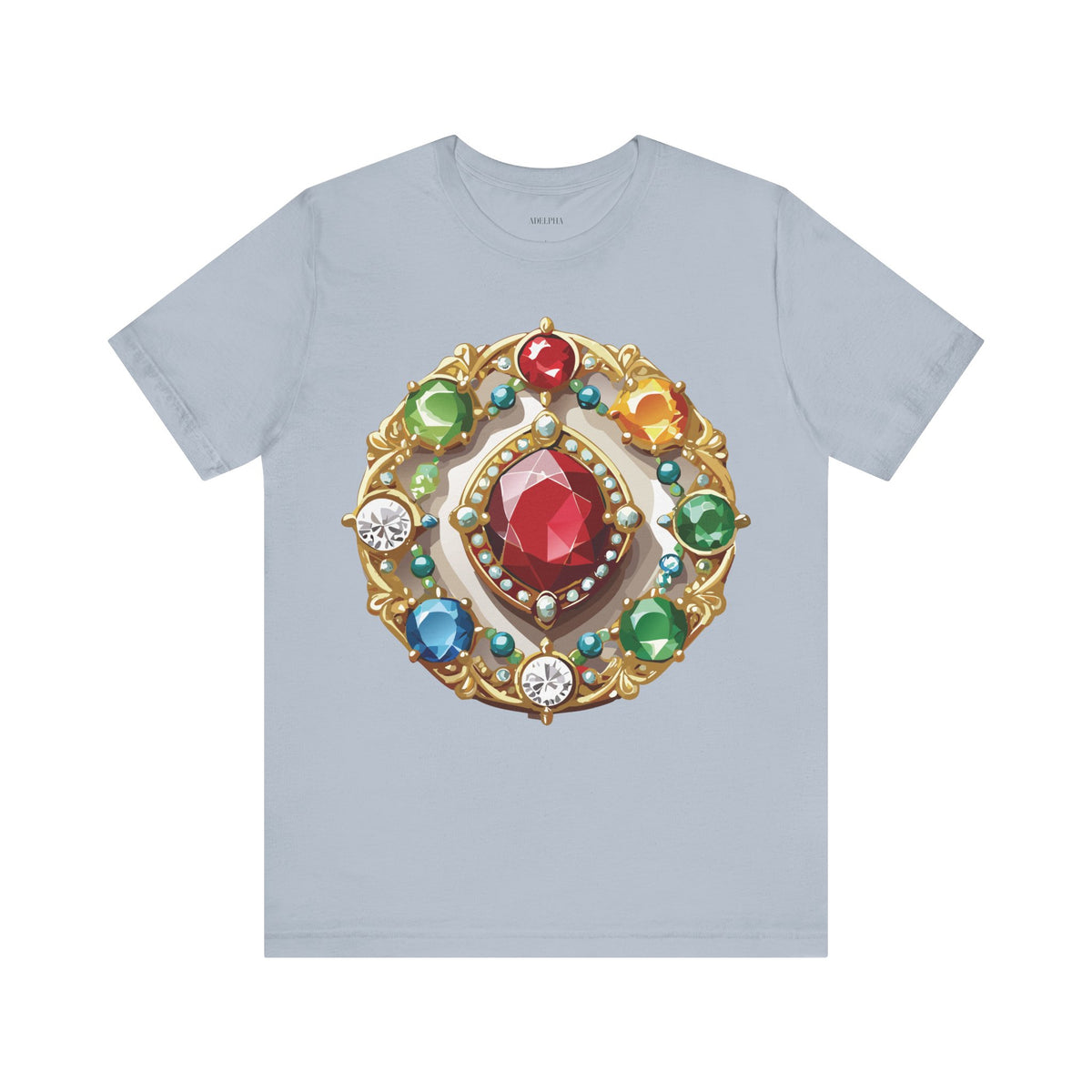 Jewelry Graphic Unisex Cotton Bella+Canvas Tee with Art Design n127