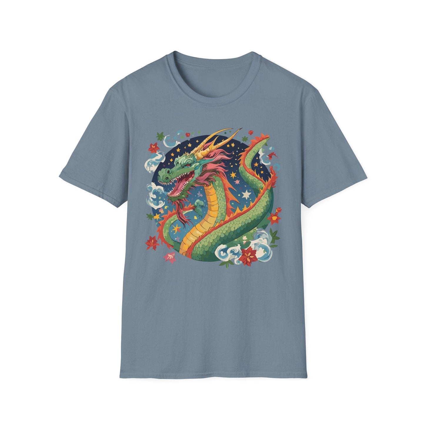 Dragon Graphic Unisex 100 Cotton Tee with Animal Artwork Design 9