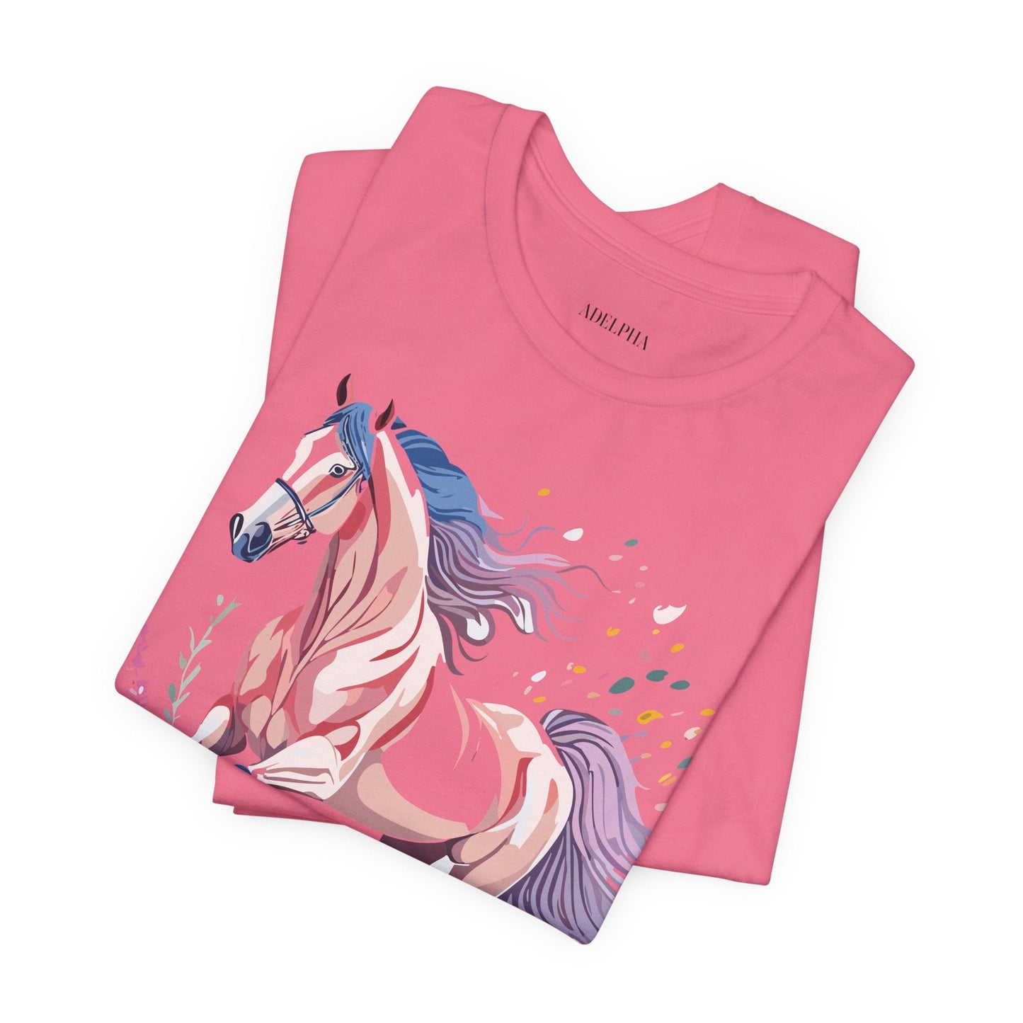 Horse Graphic Unisex 100 Cotton Vintage Animal Art T-Shirt 7