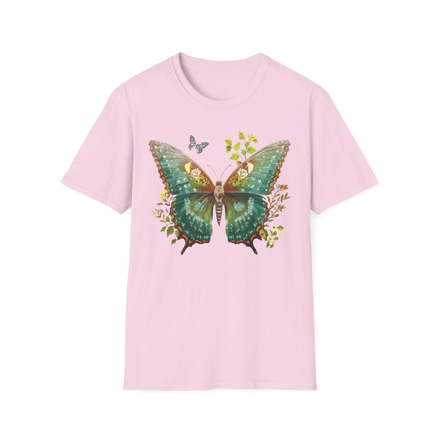 Butterfly Shirt Unisex T Shirt Monarch Print Gildan Softstyle 64000 Comfortable Everyday Wear