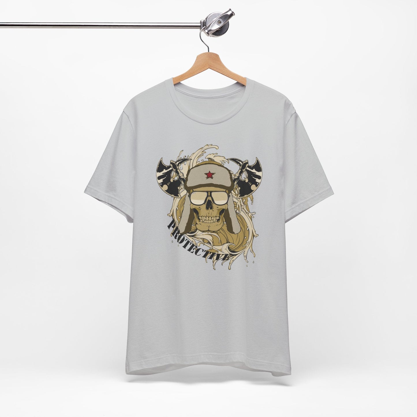 Viking Skull Graphic with Horned Helmet T-Shirt Captain Design Tee Art-41