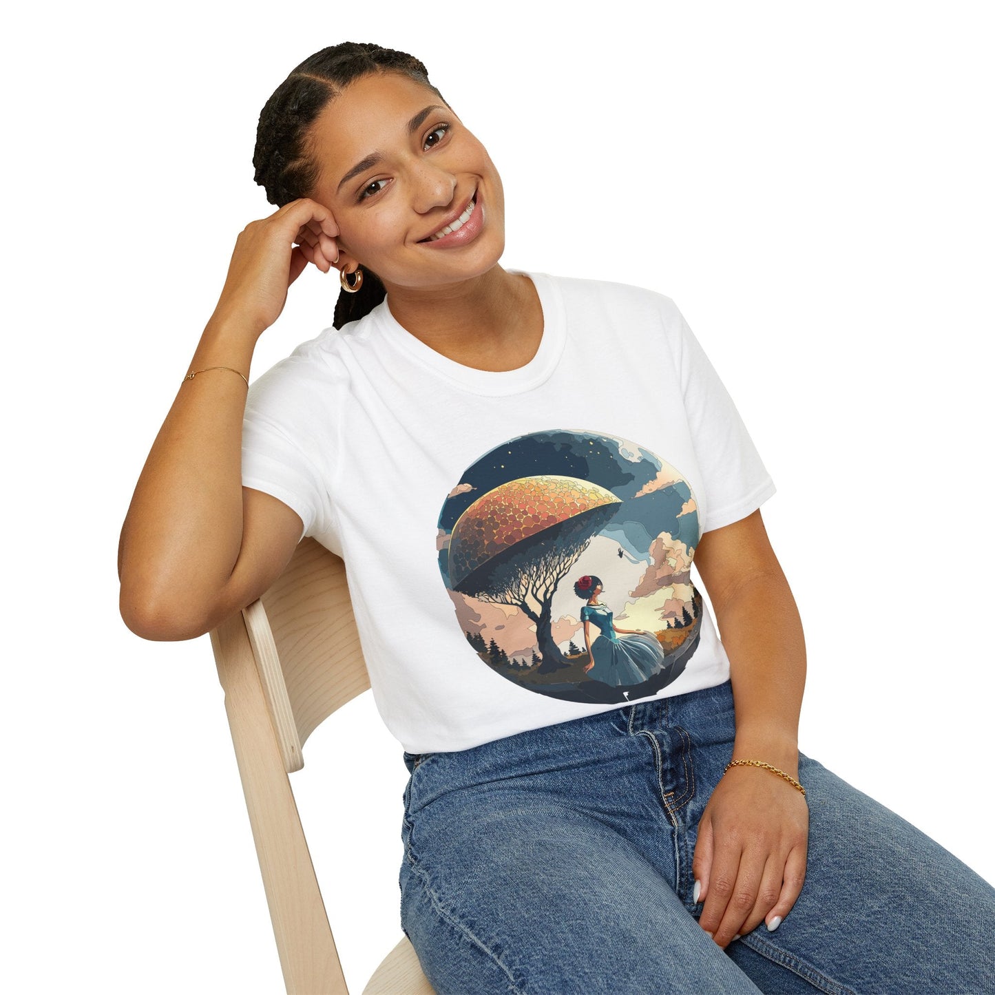 Womens Ladies Graphic T Shirts Art Design Shirt Gildan Softstyle 64000 Unisex Tee