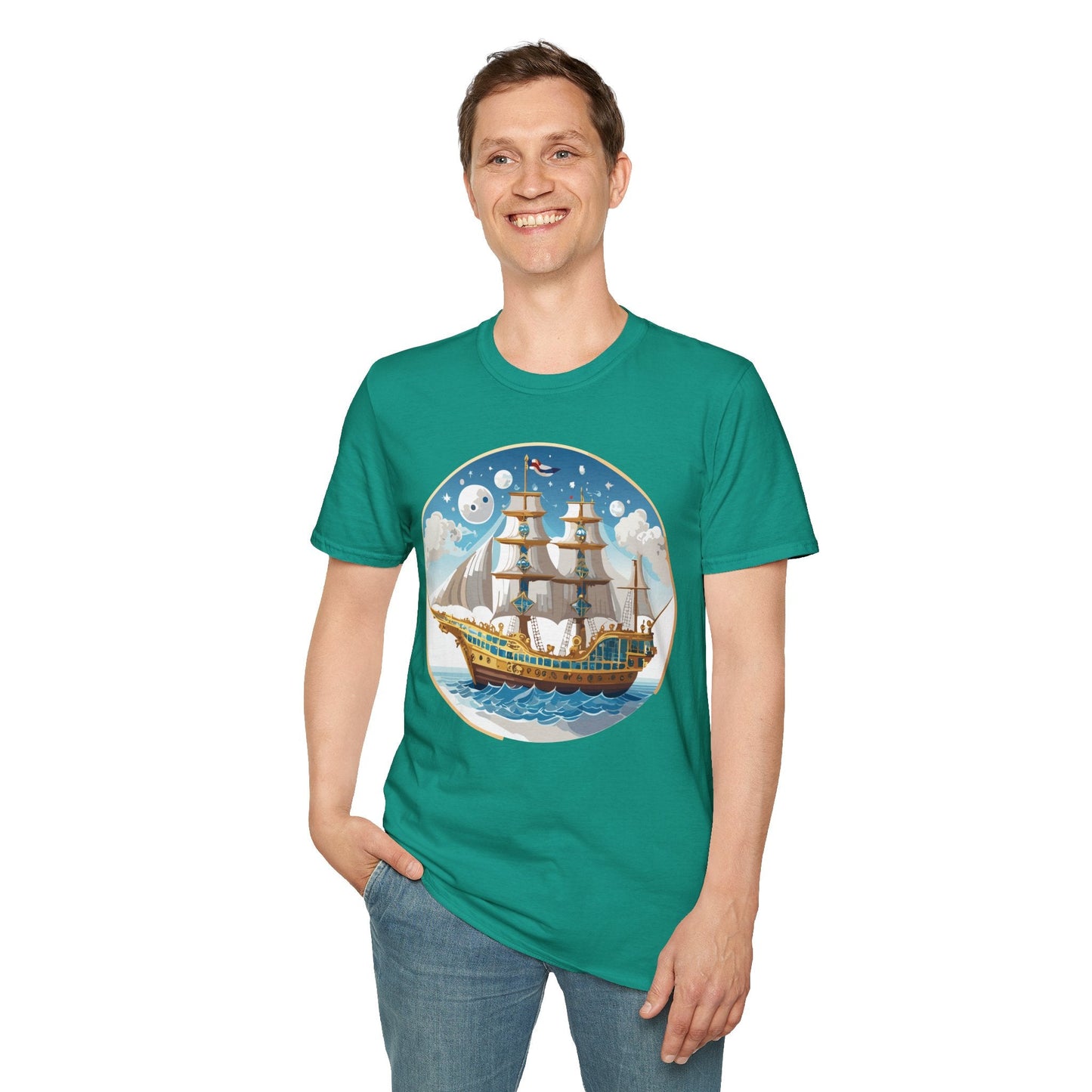 Ship T Shirts Frigate T Shirts Vessel Tee Shirt Unisex Softstyle 100 Percent Ring Spun Cotton Tee